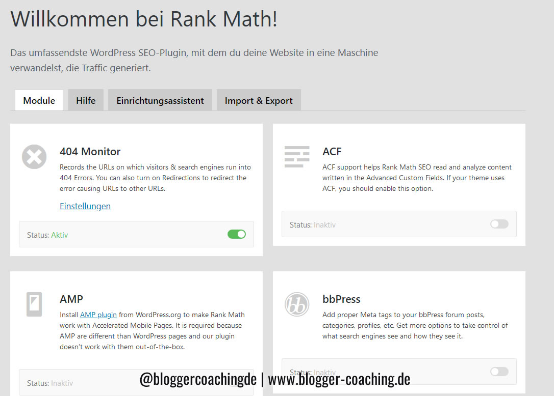 WordPress SEO Plugins: YOAST SEO und Rank Math im Vergleich | Blogger-Coaching.de - Erfolgreich bloggen & Geld verdienen