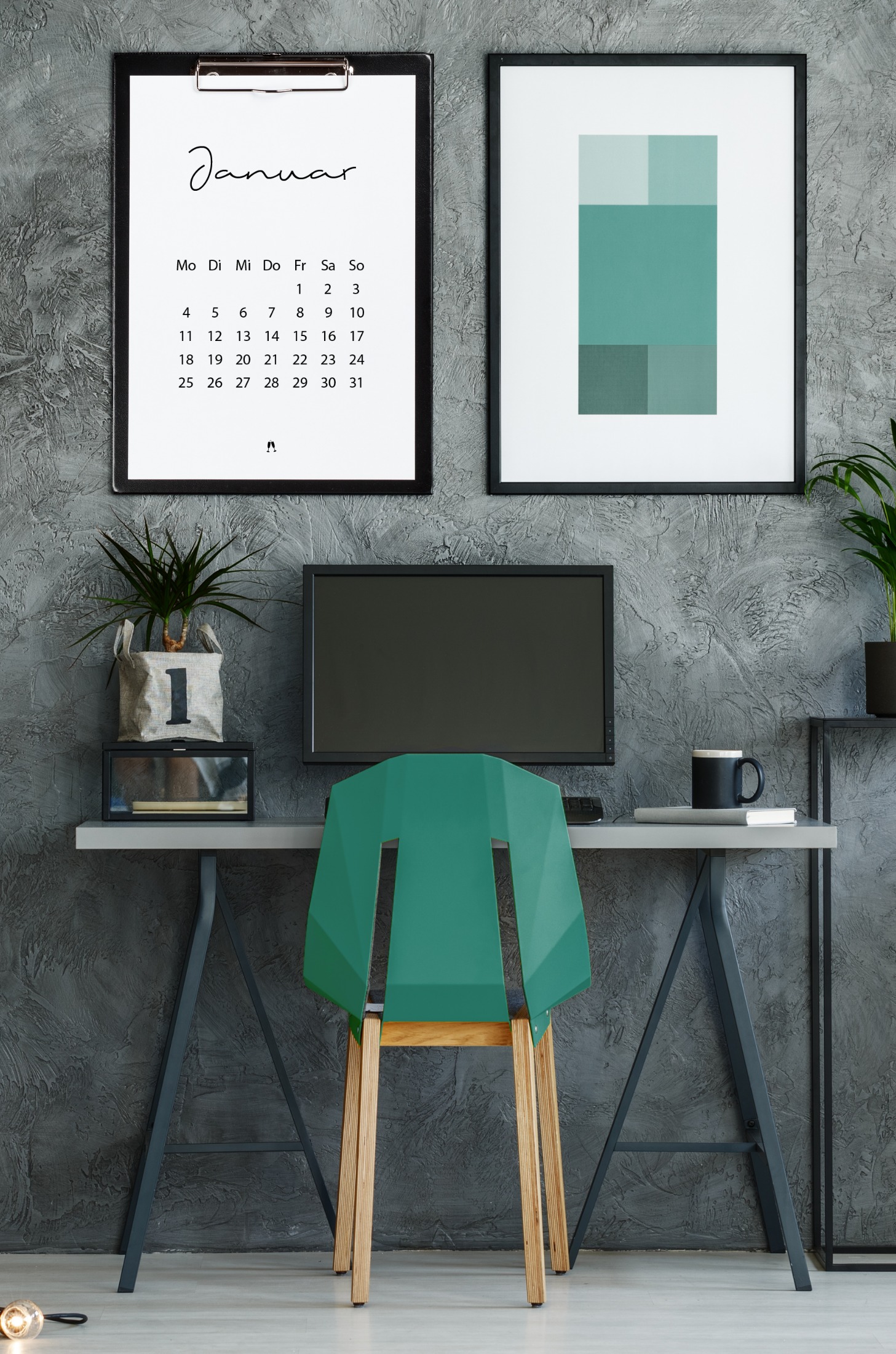 Minimalistischer Kalender 2021 für mehr Plan und stylische Akzente an deinem Arbeitsplatz (oder in deinem Wohnzimmer) - Hol dir jetzt die Druckvorlage (A4, Hochformat). Minimalistischer Kalender 2021 (A4) | Filiz Odenthal - Positionierung & Sichtbarkeit