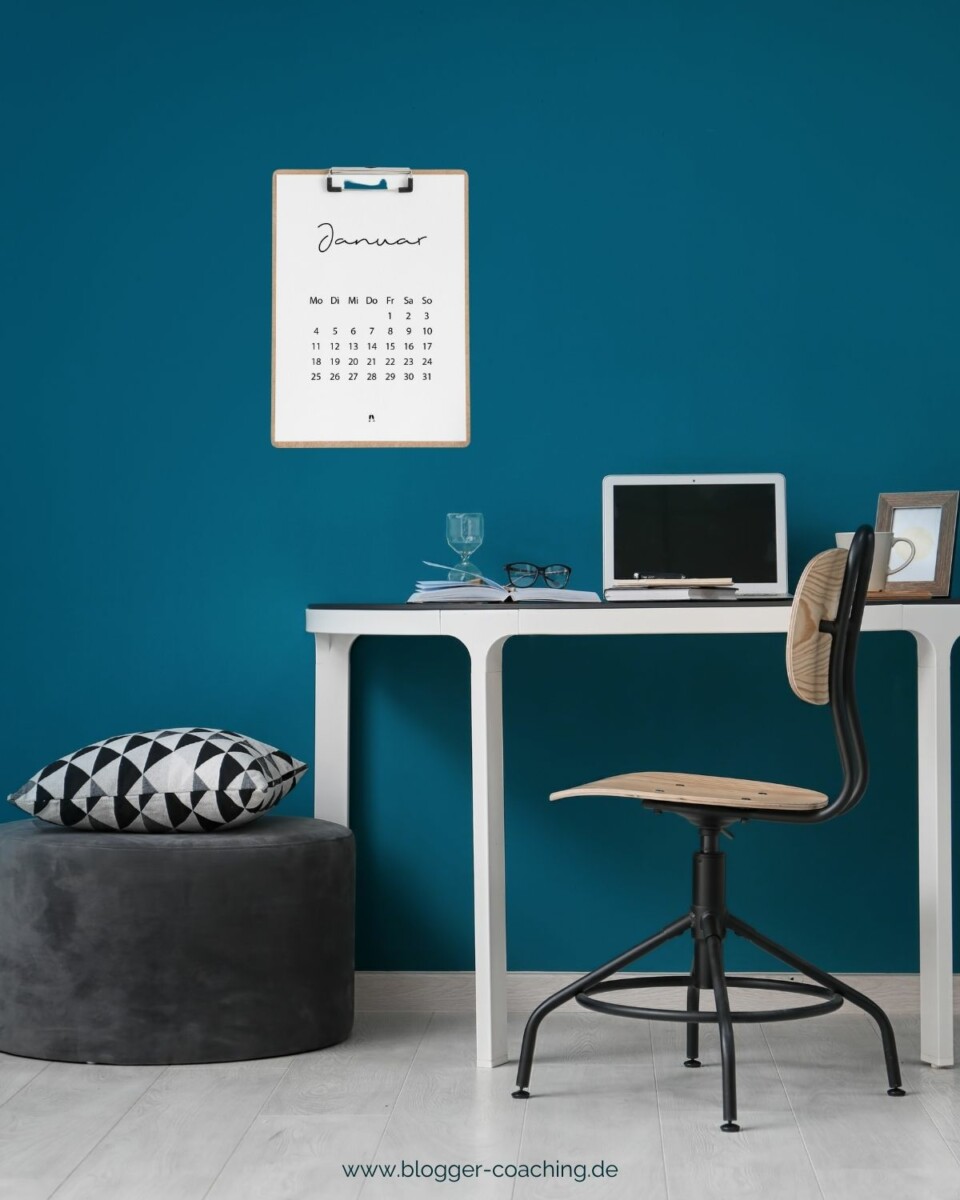 Minimalistischer Kalender 2021 für dein Büro – Druckvorlagen