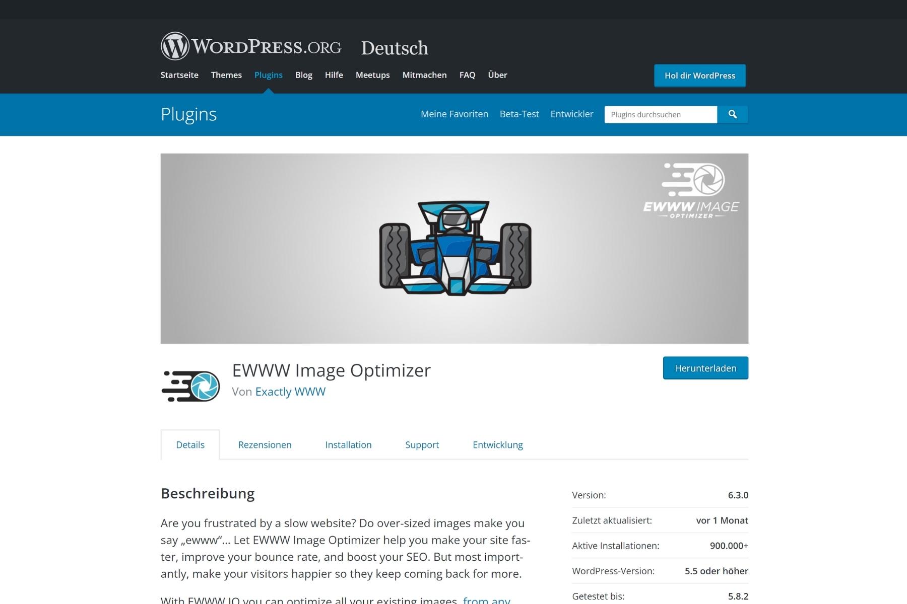 Leichter bloggen: 10 geniale Tools für Blogger | Ewww Image Optimizer | Blogger-Coaching.de